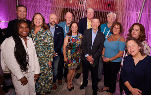 URMIA past presidents taking a photo in Las Vegas