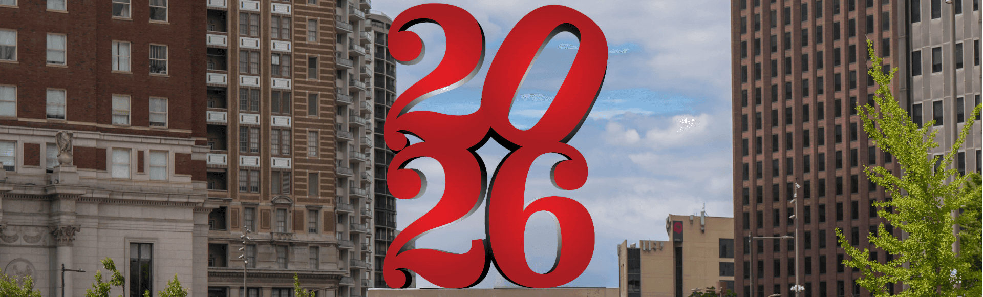 2026 URMIA Conference Logo edited onto Philadelphia LOVE Statue